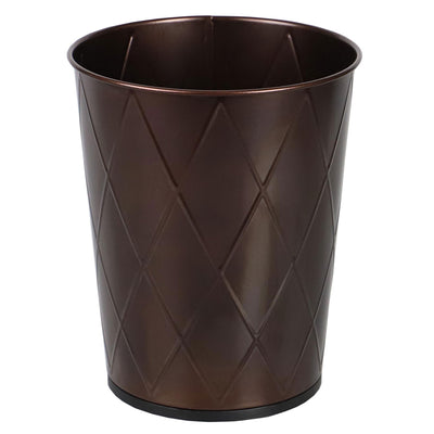 1 of 1:Home Basics Metal Diamond Waste Bin, Bronze, 5 Liter 