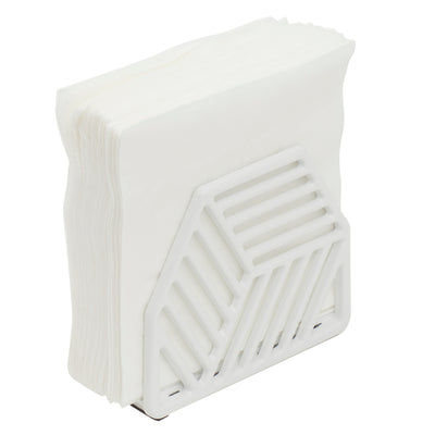 2 of 4:Home Basics Cast Iron Lines Design Napkin Holder, White, 5.5x2x4.75 Inches 