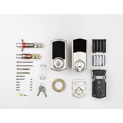 8 of 8:Serrure connectée traditionnelle à écran tactile Kwikset Premis, Apple Homekit, nickel satiné 