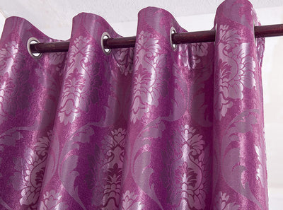 2 of 3:Panneau occultant à 8 œillets Marabella Jacquard, Marsala, 54 x 84 pouces 