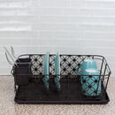3 of 4:Home Basics 3 Piece Decorative Wire Steel Dish Rack, Bronze, 17.5x13.5x5.45 Inches 