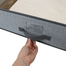 2 of 7:Home Basics Herringbone Under The Bed Storage Box, Gray, 16x28x6 Inches 