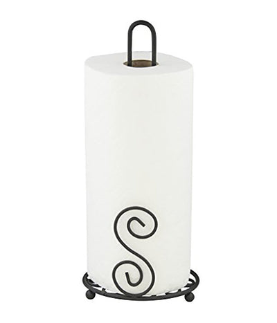 2 of 7:Home Basics Scroll Collection Paper Towel Holder, Bronze, 6x6x13.5 Inches 