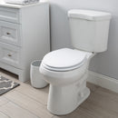 1 of 2:Bath Bliss Beveled Standard Round Toilet Seat, White 