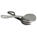 3 of 6:Home Basics Heavy Duty Plastic Salad Tongs, White-Gray, 11.5x2.5x3 Inches 