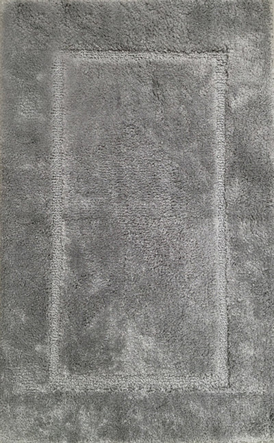 2 of 2:Derby 2-Piece Microfiber Bath Mat Set, Silver, 17x24 and 20x30 Inches 