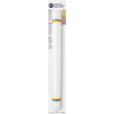 5 of 5:Wilton Fondant Rolling Pin With Guide Rings, White, 20 Inches 