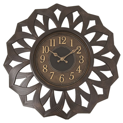 1 of 1:Horloge murale Premius en écaille de tortue, marron foncé, 50 cm 