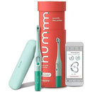 1 of 4:Colgate Hum Smart Kit de cepillo de dientes alimentado por batería con estuche de viaje, verde azulado 