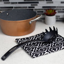 5 of 5:Home Basics - Servidor de pasta antiadherente de plástico de nailon, color negro 