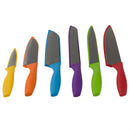 4 of 6:Home Basics 6 Stainless Steel  Knife Set with Colorful Slip Covers 