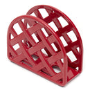 1 of 5:Home Basics Cast Iron Weave Design Napkin Holder, Red, 5.5x2x4.75 Inches 