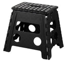 1 of 2:Grand tabouret pliable en plastique Home Basics avec picots antidérapants, noir, 31 x 27 x 21 cm 