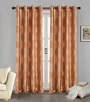 1 of 3:Marabella Jacquard 8 Grommet Room-Darkening Panel, Terracotta, 54x84 Inches 