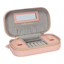 3 of 4:Ruby+Cash Faux Leather Zippered Travel Jewelry Organizer Box, Blush 