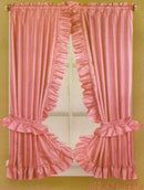 1 of 1:Fabric Dobbie Window Curtain Set Pink - 36x54 