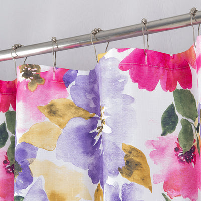 2 of 4:Trinity Primrose Printed Shower Curtain, Pink-Purple, 70x72 Inches 