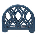 6 of 8:Home Basics Iris Collection Cast Iron Napkin Holder, Slate Blue 