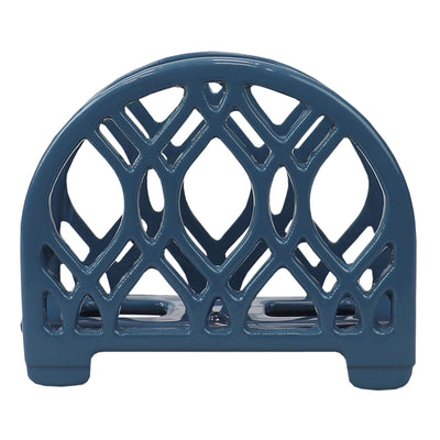 6 of 8:Home Basics Iris Collection Cast Iron Napkin Holder, Slate Blue 
