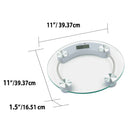 6 of 7:Báscula de baño de vidrio digital redonda Home Basics, 13X1.25 pulgadas 