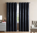 1 of 1:Marco 2-Pack Velvet Room Darkening Grommet Panels, Black, 74x84 Inches 