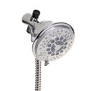 4 of 4:Bath Bliss - Cabezal de ducha doble de lujo con 5 funciones, cromado 