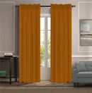 1 of 1:Melanie Faux Silk Rod Pocket Window Panel, Coffee, 55x84 Inches 