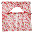 1 of 1:European Pomegranates Kitchen Curtain Set, Swag 60x36, Tiers 30x36 Inches 