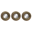 1 of 1:Premius 3-Piece Swirl Mirror Set, Gold, 10 Inches, 30 Inches Overall 