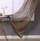 3 of 7:Sheffield 2-Pack Solid Sheer Grommet Window Panel, Brown, 76x84 Inches 
