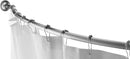 1 of 4:Home Basics Steel Curved Shower Rod, Satin Nickel, Adjusts 42-72 Inches 