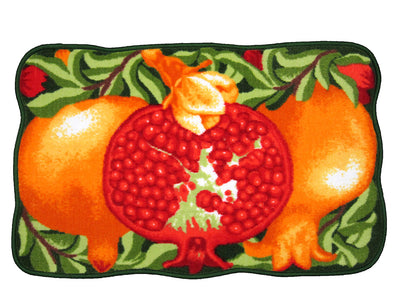1 of 1:Pomegranate Printed Non-slip Kitchen Mat, 18x30 Inches 