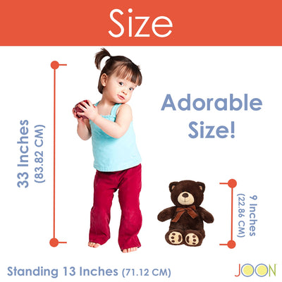4 of 6:JOON Mini Teddy Bear, Dark Brown, 13 Inches 
