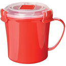 4 of 6:Sistema Microwave Collection Soup Mug 22.1 Ounces, Red 