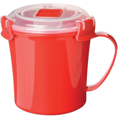 4 of 6:Sistema Microwave Collection Soup Mug 22.1 Ounces, Red 