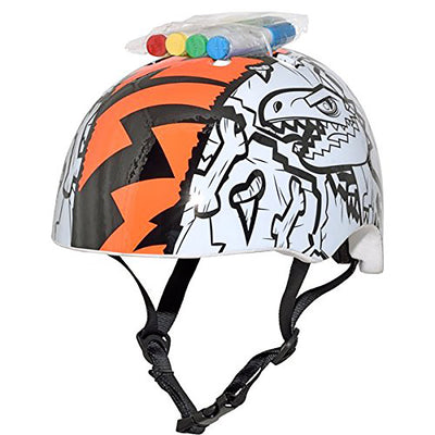 1 of 5:Raskullz Dry-Erase Color Me Helmet, Ages 3-5 Years, Orange-Black 
