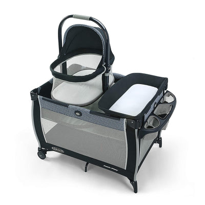 1 of 6:Graco Pack ‘n Play Day2Dream Bassinet Playard, Blue-Black, Hutton 