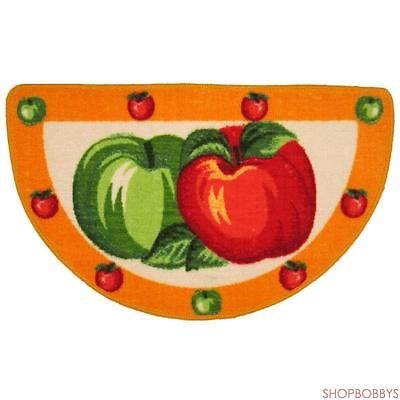 1 of 1:Apple Printed Skid Resistant Decorative Kitchen Slice Mat, 29x17 Inches 