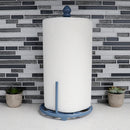 10 of 10:Porte-essuie-tout en fonte Home Basics Iris, bleu ardoise 