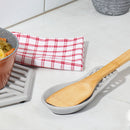 4 of 5:Home Basics Cast Iron Lines Design Spoon Rest, Gray, 7.5x3.5x1.3 Inches 
