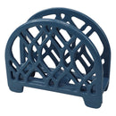 7 of 8:Home Basics Iris Collection Cast Iron Napkin Holder, Slate Blue 