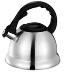 1 of 2:Home Basics 3 Liter Brushed Stainless Steel Whistling Tea Kettle, Silver 