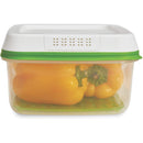 3 of 7:Rubbermaid FreshWorks Produce Saver Square Food Storage Container, Green, 11.1 Cup 
