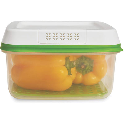 3 of 7:Rubbermaid FreshWorks Produce Saver Square Food Storage Container, Green, 11.1 Cup 