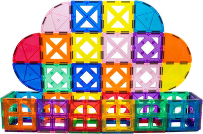 4 of 4:PicassoTiles 36 Piece Magnetic Building Block Quarter Round and Window Set 
