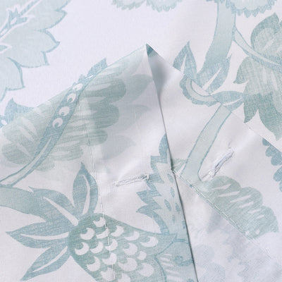 4 of 5:Cortina de ducha con estampado floral Filmore, azul spa, 70 x 72 pulgadas 