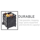 2 of 2:Simplify Tote & Go Collapsible Utility Cart, Black, 16.5x14.5x15.75 Inches 