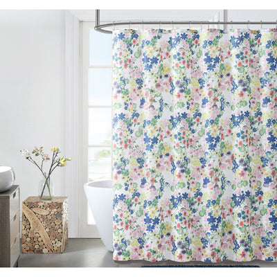 1 of 1:Seaside Villa Field Of Dream Dobby Shower Curtain, Multi, 72X72 Inches 