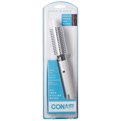 2 of 2:Conair Curls N Curls Hot Styling Brush, White. 3/4 Inch 