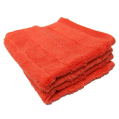 1 of 1:Gant de toilette Feather and Stitch Zero Twist, 30 x 30 cm, corail (lot de 2) 